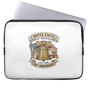 Housse Pour Ordinateur Portable 250e anniversaire des États-Unis Vecteur patriotiq