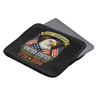 Housse Pour Ordinateur Portable 250e anniversaire USA 4 juillet Patriotique