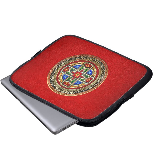 Housse Pour Ordinateur Portable [300] Croix celtique [Or+Émail] (Devant bas)