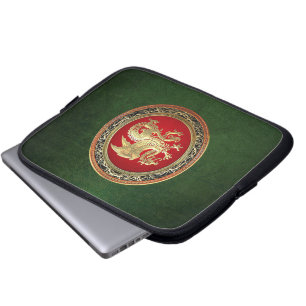 Housse Pour Ordinateur Portable [300] Dragon islandais, Landvæ ttir [Or]