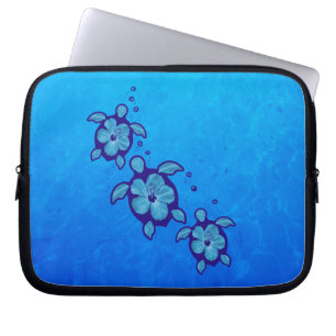 Housse Pour Ordinateur Portable 3 tortues bleues de Honu