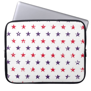 Housse Pour Ordinateur Portable 4 juillet Étoiles Grunge Abstrait Motif sans coutu