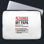Housse Pour Ordinateur Portable 5 choses à propos de mon papa design de t-shirt vi<br><div class="desc">5 choses à propos de mon papa design de t-shirt vintage drôle_1</div>