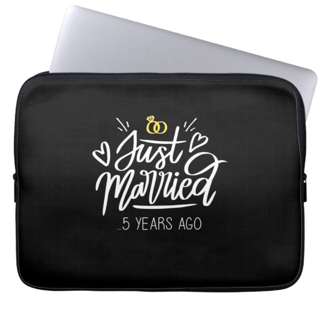 Housse Pour Ordinateur Portable  | 5e anniversaire du Mariage (Devant)