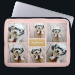 Housse Pour Ordinateur Portable 6 Photo Collage Nom Minimaliste - Peut modifier la<br><div class="desc">Utilisez vos photos Instagram carrés pour obtenir les meilleurs résultats ! POUR MODIFIER L'ARRIÈRE - PLAN - cliquez sur la personnaliser ou la zone de conception avancée,  puis choisissez une couleur dans le sélecteur de couleurs. Une façon artistique d'afficher vos meilleures photos de partage.</div>