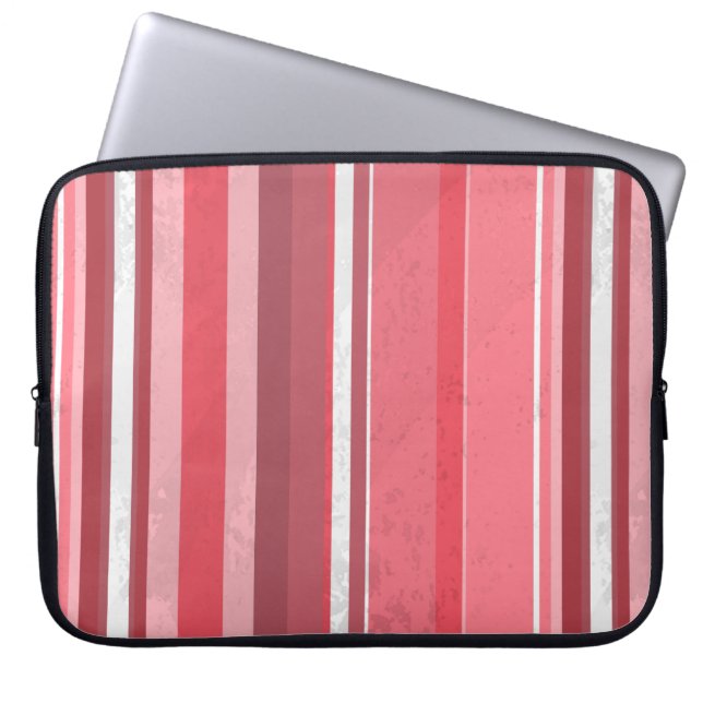 Housse Pour Ordinateur Portable 70s Stripes Pink (Devant)