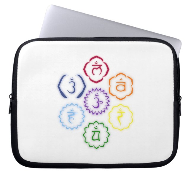 Housse Pour Ordinateur Portable 7 chakras principaux en cercle (Devant)