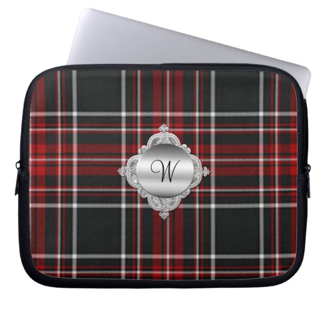 Housse pour ordinateur portable à carreaux tartan  (Devant)
