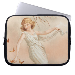 Housse Pour Ordinateur Portable "À la joie de Pâques" - Impression vintage, L. Pra