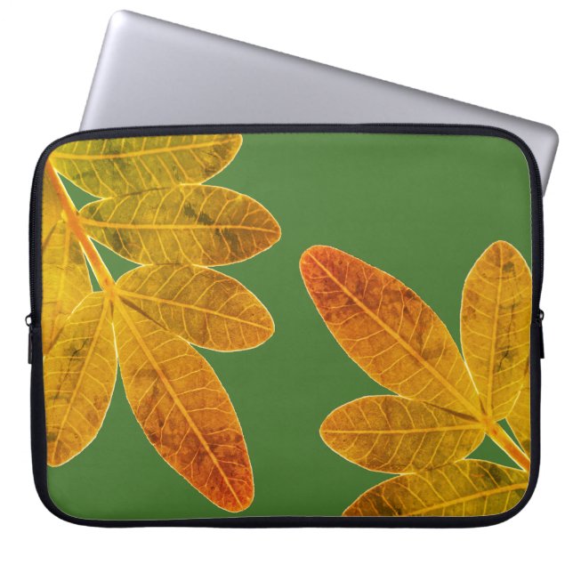 Housse pour ordinateur portable à motif de feuille (Devant)