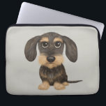 Housse Pour Ordinateur Portable À poils durs Dachshund | Teckel de chien de carica<br><div class="desc">Une pochette amusante pour ordinateur portable pour les amateurs de Dachshund poils en fil. Sanglier et caricature teintée Teckel. Visitez Jenn's Doodle World pour encore plus d'accessoires pour la maison et le bureau avec ce chien drôle et des dessins de chiens plus originaux.</div>