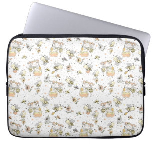 Housse Pour Ordinateur Portable Abeilles De Miel, Fée & Bébé En Motif Sans Faille