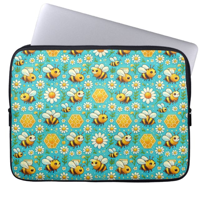 Housse pour ordinateur portable Abeilles Mignonnes (Devant)