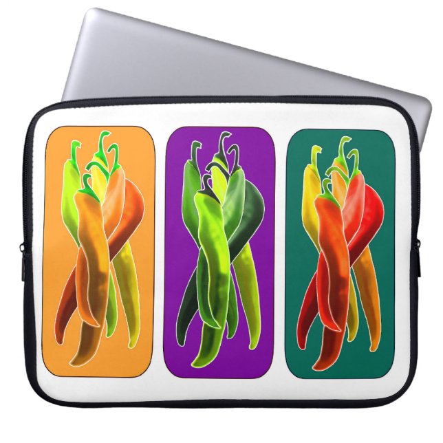 Housse pour ordinateur portable Abstract Chiles (Devant)