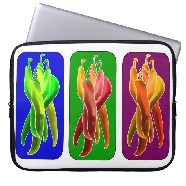 Housse pour ordinateur portable Abstract Chiles (Devant)