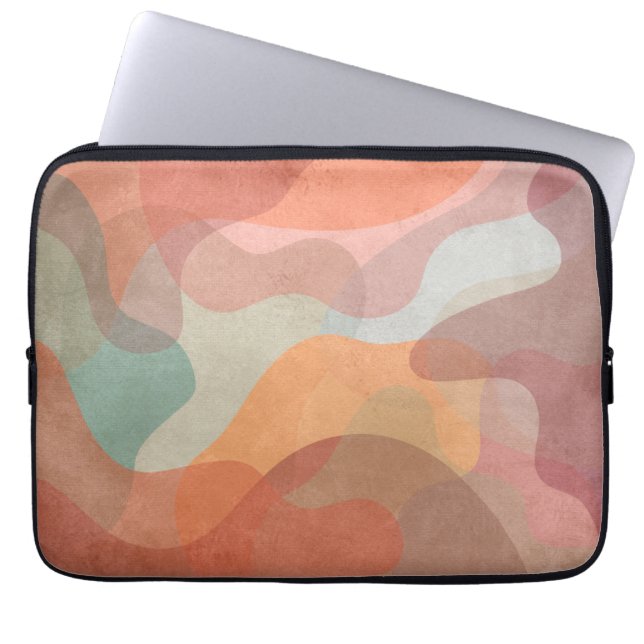 Housse Pour Ordinateur Portable Abstract Overlapping Pastel Blobs Background (Devant)