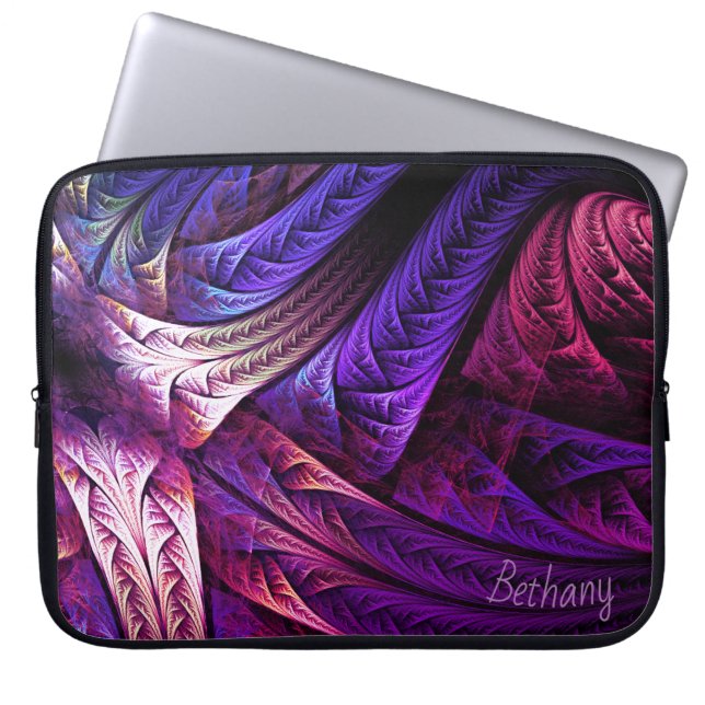 Housse Pour Ordinateur Portable Abstract Purple Fractals Personalized (Devant)