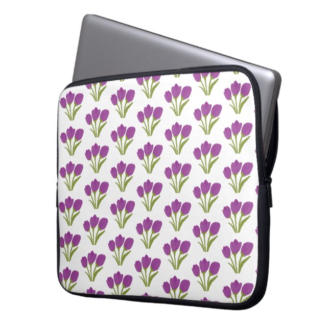 Housse Pour Ordinateur Portable Abstract Tulip Floral  (devant gauche)