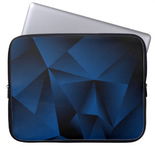 Housse Pour Ordinateur Portable Abstrait bleu foncé forme polygonale texture