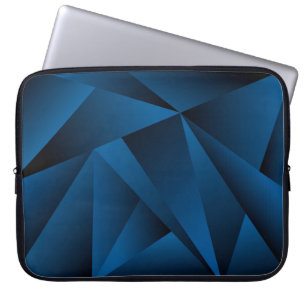 Housse Pour Ordinateur Portable Abstrait bleu foncé forme polygonale texture