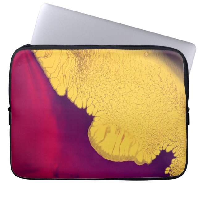 Housse Pour Ordinateur Portable Abstrait Braise Dorée (Devant)