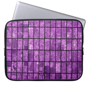 Housse Pour Ordinateur Portable Abstrait brillant en mosaïque violet arrière - pla