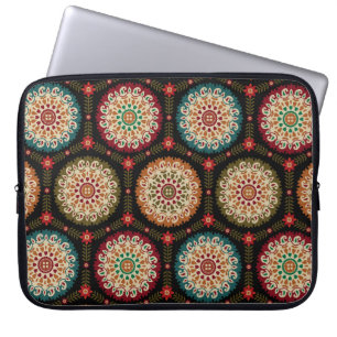 Housse Pour Ordinateur Portable abstrait cercle coloré bundu motif arrière-plan a