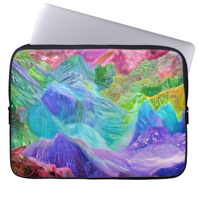 Housse Pour Ordinateur Portable Abstrait de Crystal Mountain (Devant)