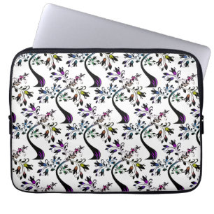 Housse Pour Ordinateur Portable Abstrait Motif moderne Wavy Rainbow Floral Tree