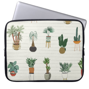Housse Pour Ordinateur Portable Accueil Plantes : Intérieur sans couture à main