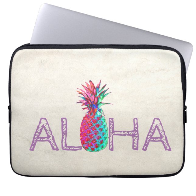 Housse Pour Ordinateur Portable Adorable Aloha Ananas Hawaïen (Devant)