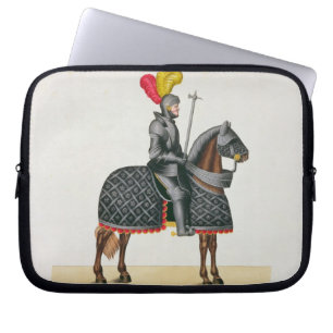 Housse Pour Ordinateur Portable Adoubez dans l'armure sur son cheval, plat 'd'un