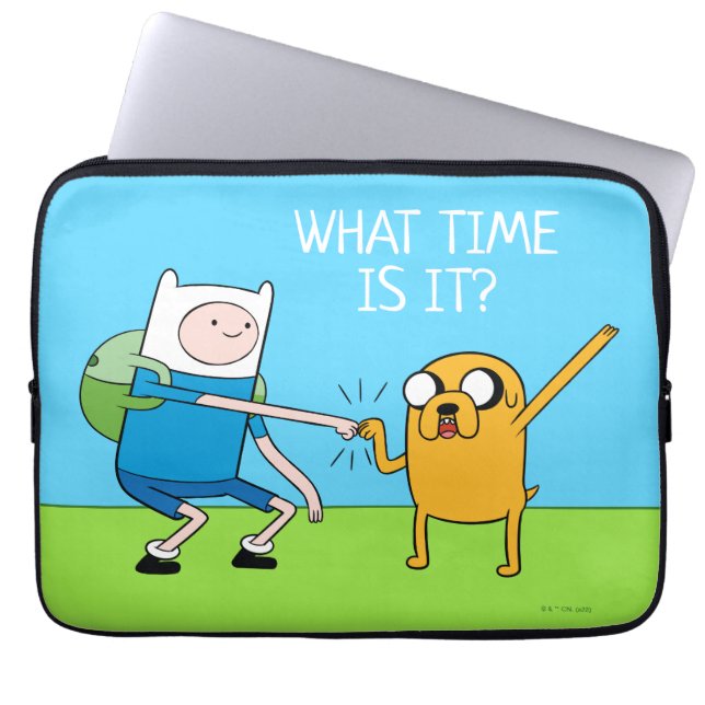Housse Pour Ordinateur Portable Adventure | Finn & Jake Fist Bump (Devant)