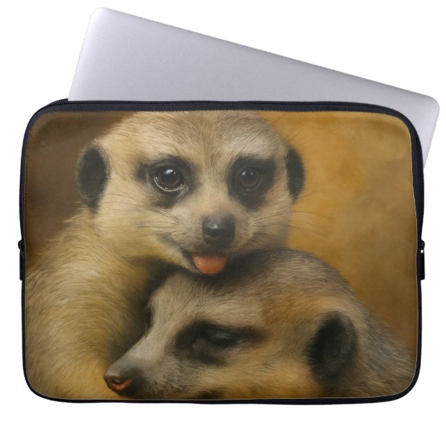 Housse Pour Ordinateur Portable Affection de Meerkat (Devant)