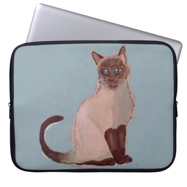 Housse Pour Ordinateur Portable Affiche de chat stylisée (Devant)