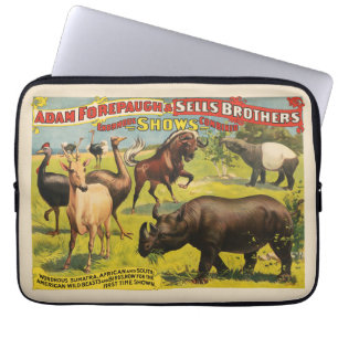 Housse Pour Ordinateur Portable Affiche de cirque pour Adam Forepaugh & Sells Brot