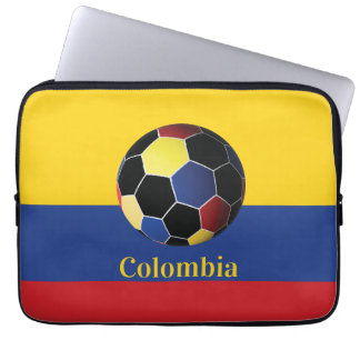 Housse Pour Ordinateur Portable Affiche de football de Colombie
