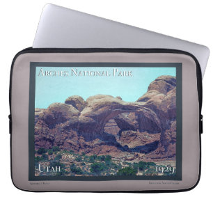 Housse Pour Ordinateur Portable Affiche du parc national Arches
