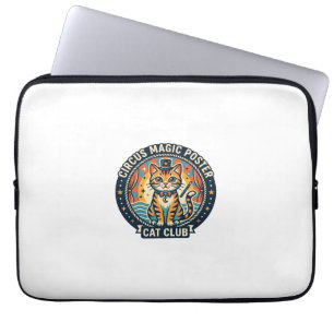 Housse Pour Ordinateur Portable Affiche Magie de Cirque Chat Mignon Design - Cirqu