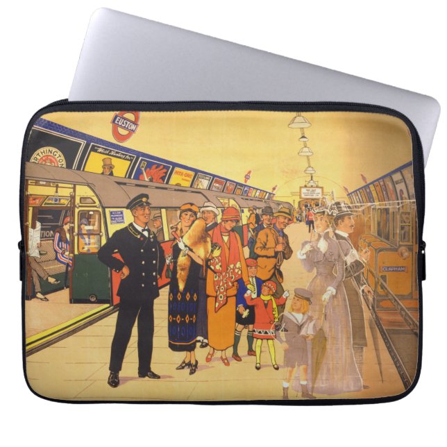 Housse Pour Ordinateur Portable Affiche Publicitaire vintage Pour Londres Undergro (Devant)