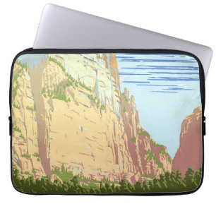 Housse Pour Ordinateur Portable Affiche Vintage voyage Pour Le Parc National De Si