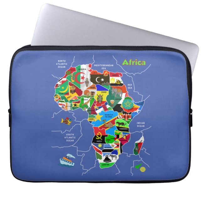 Housse Pour Ordinateur Portable Africa map (Devant)
