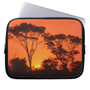 Housse Pour Ordinateur Portable Afrique du Sud. Coucher de soleil africain.