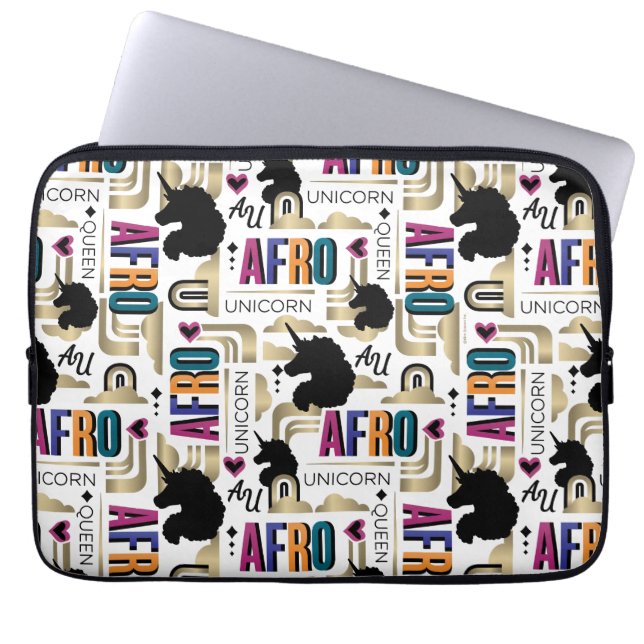 Housse Pour Ordinateur Portable Afro Unicorn Bold Motif (Devant)