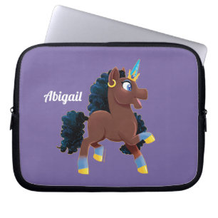 Housse Pour Ordinateur Portable Afro Unicorn   La magie