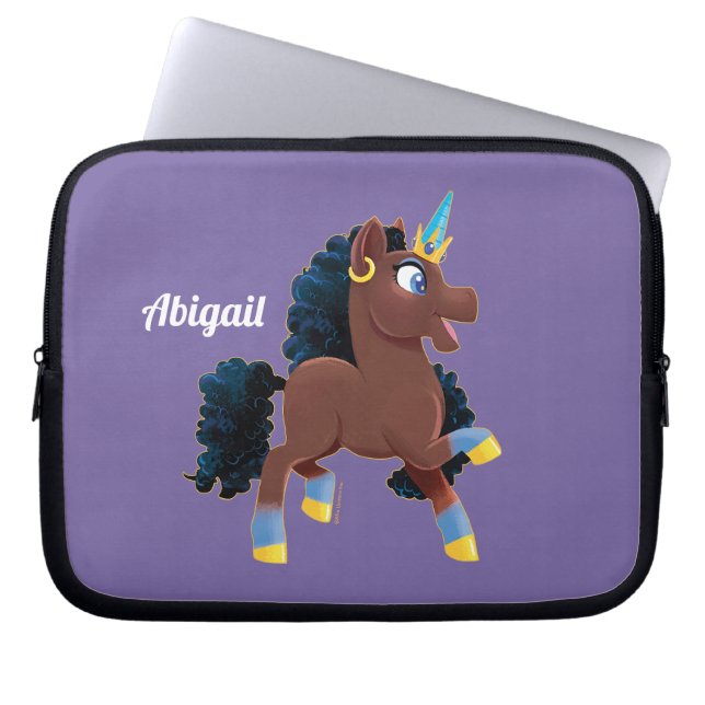 Housse Pour Ordinateur Portable Afro Unicorn | La magie (Devant)