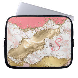 Housse Pour Ordinateur Portable Agate de Parties scintillant rose fille personnali
