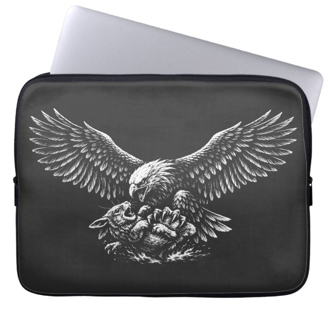 Housse Pour Ordinateur Portable Aigle de Cendres par BurnsInHell (Devant)