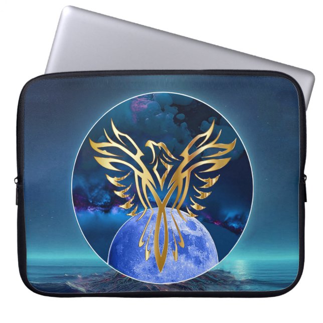 Housse Pour Ordinateur Portable Aigle Lune (Devant)