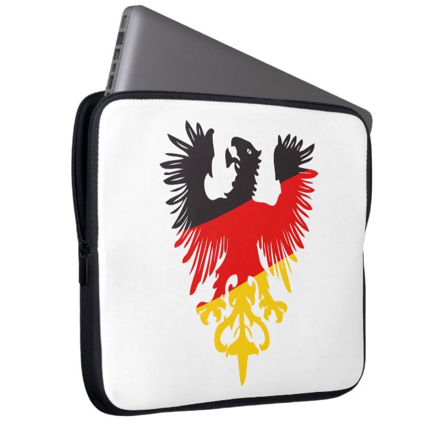Housse Pour Ordinateur Portable Aigle noir allemand (Devant droit)